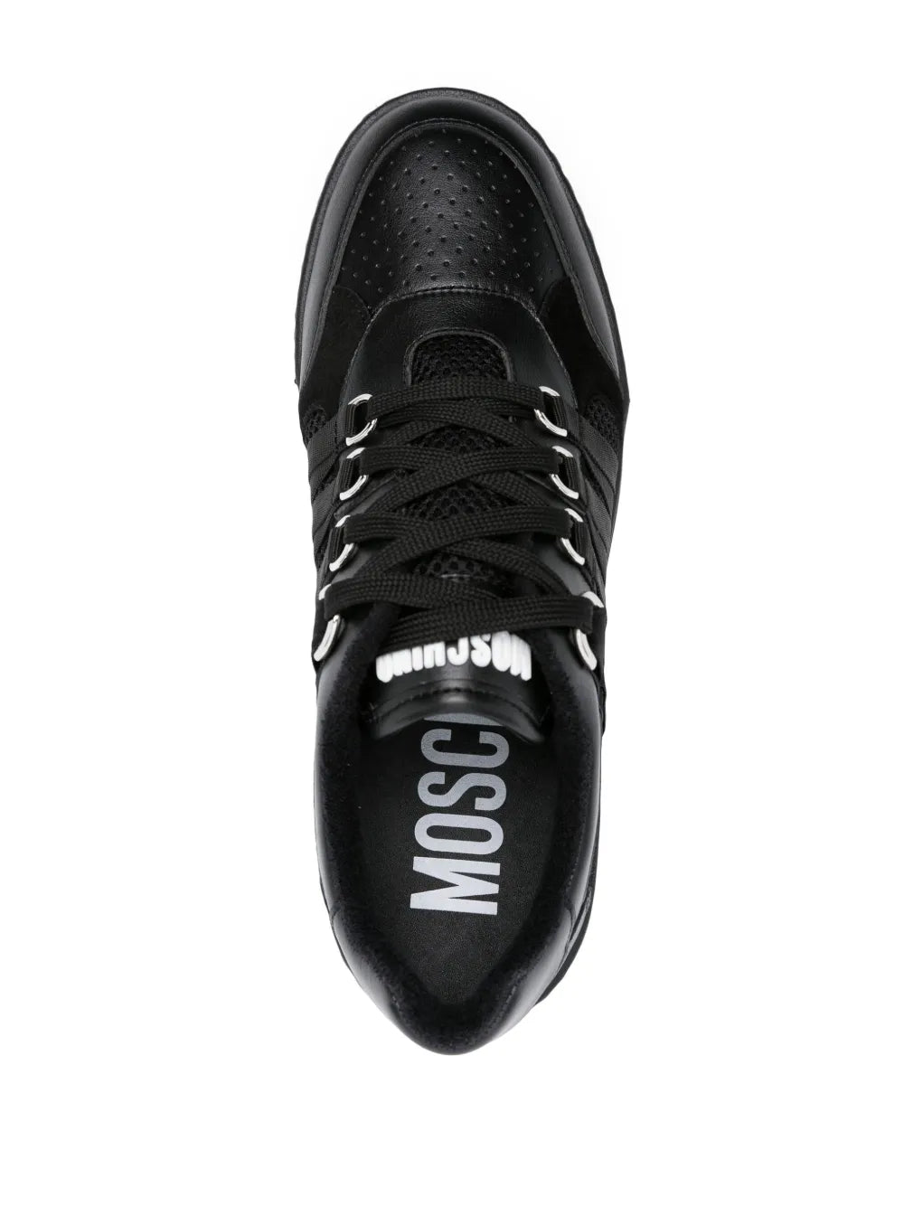 Moschino Lace-Detailed Panelled Sneakers