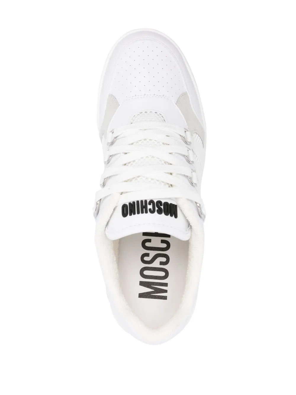 Moschino Lace-Detailed Panelled Trainers