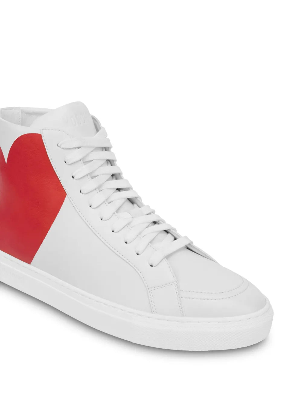 Moschino Heart-Print Hi-Top Sneakers