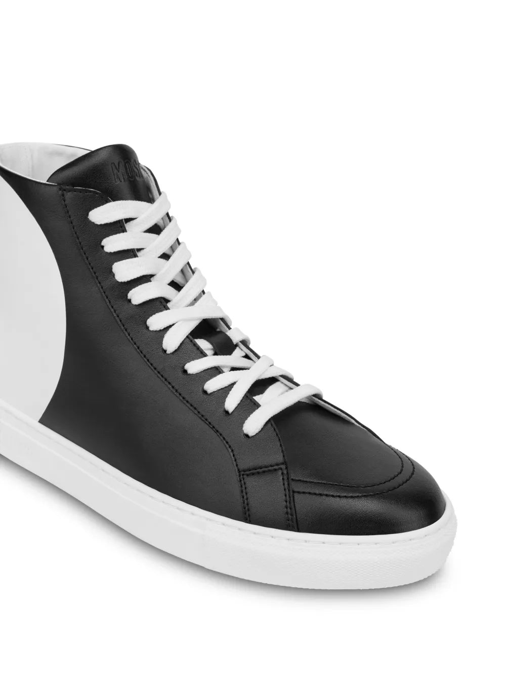 Moschino Faux-Leather Hi-Top Sneakers