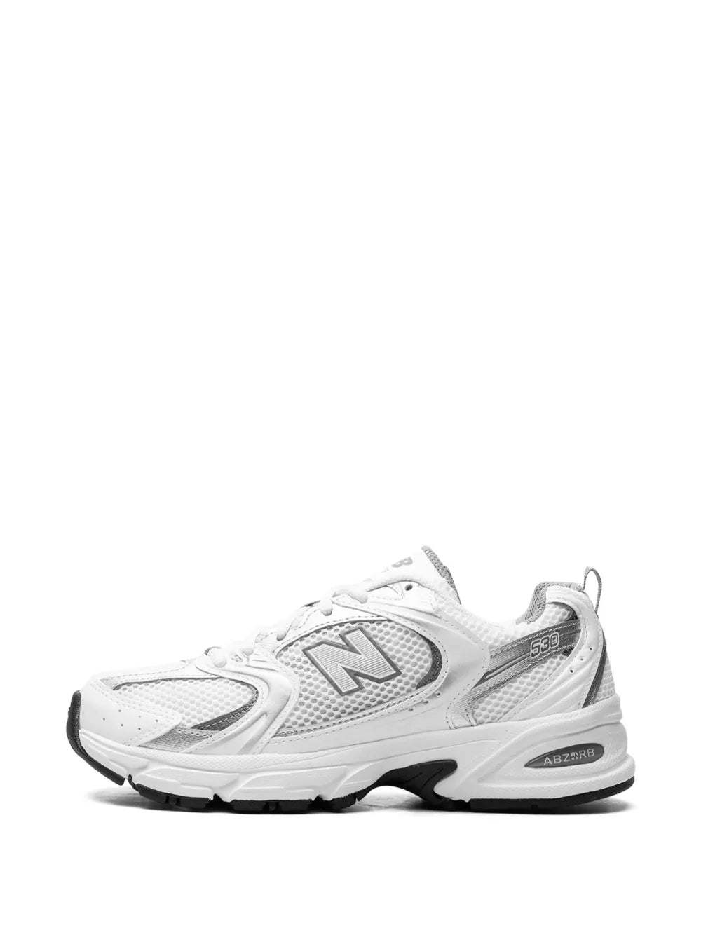New Balance 530 White Silver Metallic Sneakers