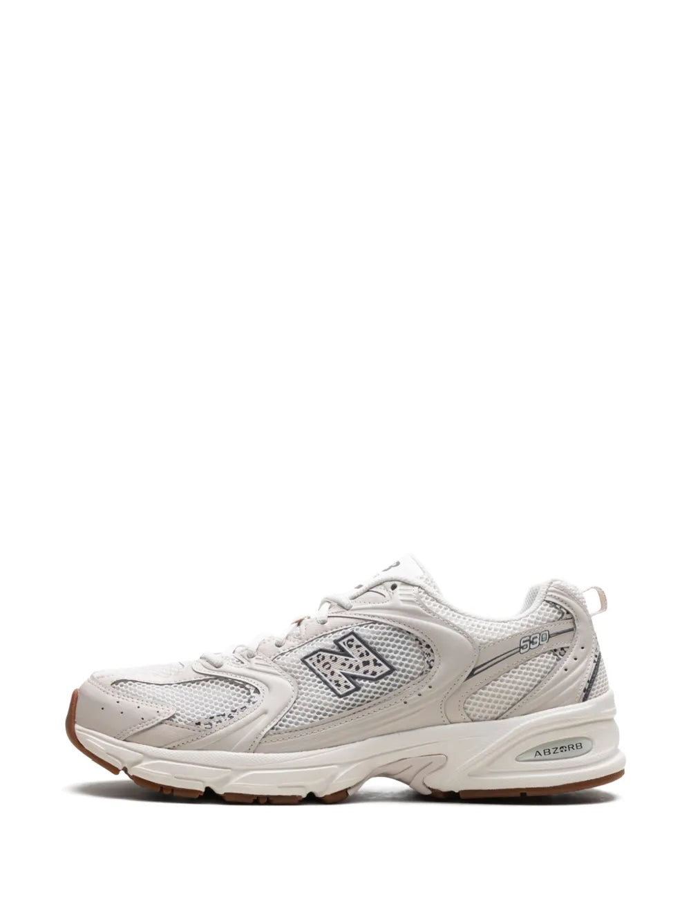 New Balance 530 Moonbeam/Cow Print Sneakers