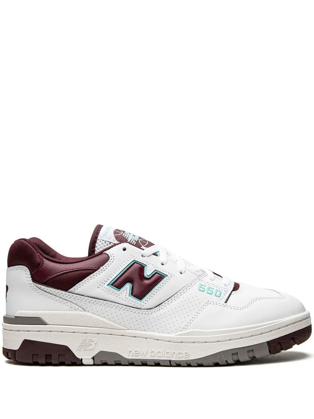 New Balance 550 Burgundy/Cyan Sneakers