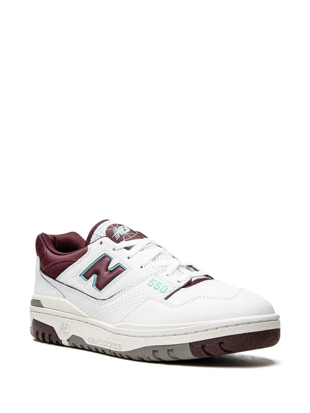 New Balance 550 Burgundy/Cyan Sneakers