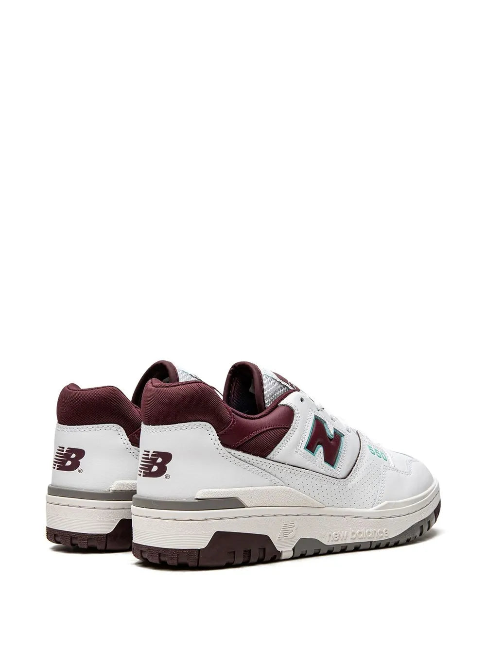 New Balance 550 Burgundy/Cyan Sneakers