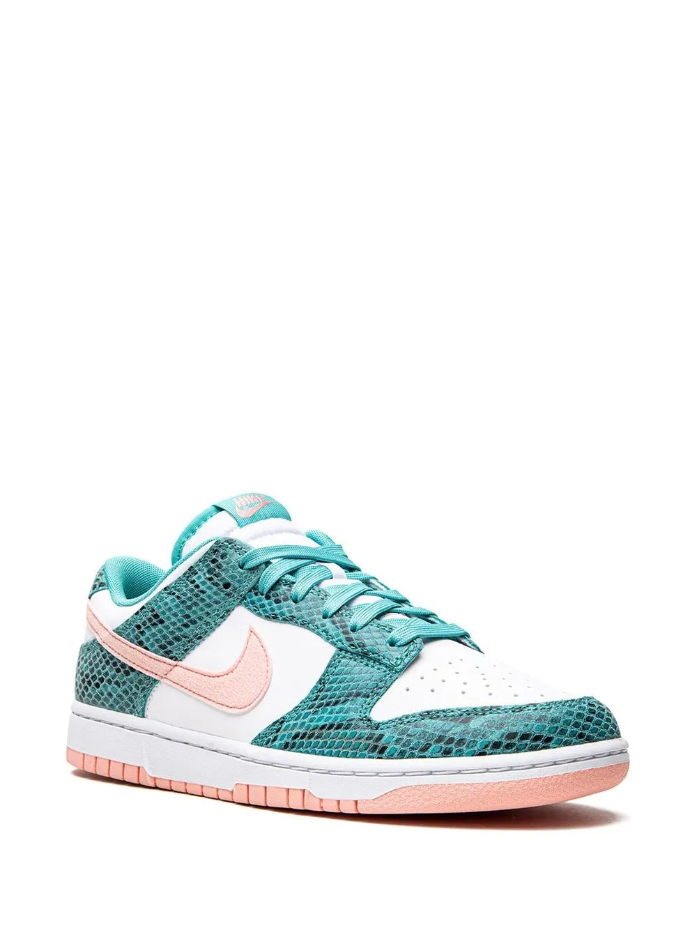 Nike Dunk Low Snakeskin Washed Teal/Bleached Coral Sneakers