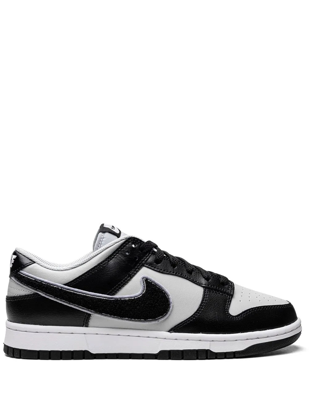 Nike Dunk Low Chenille Swoosh Black Grey Sneakers