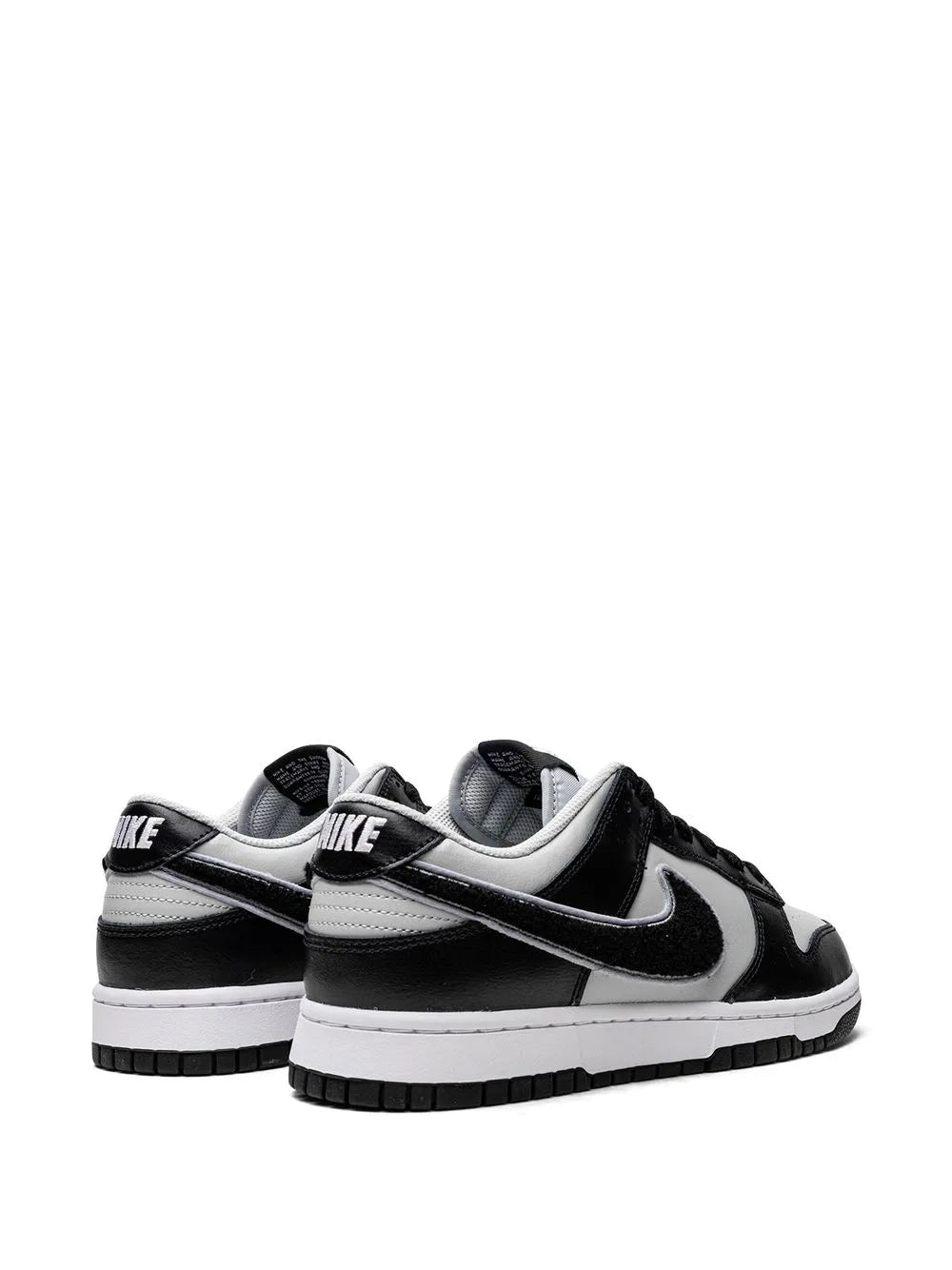 Nike Dunk Low Chenille Swoosh Black Grey Sneakers