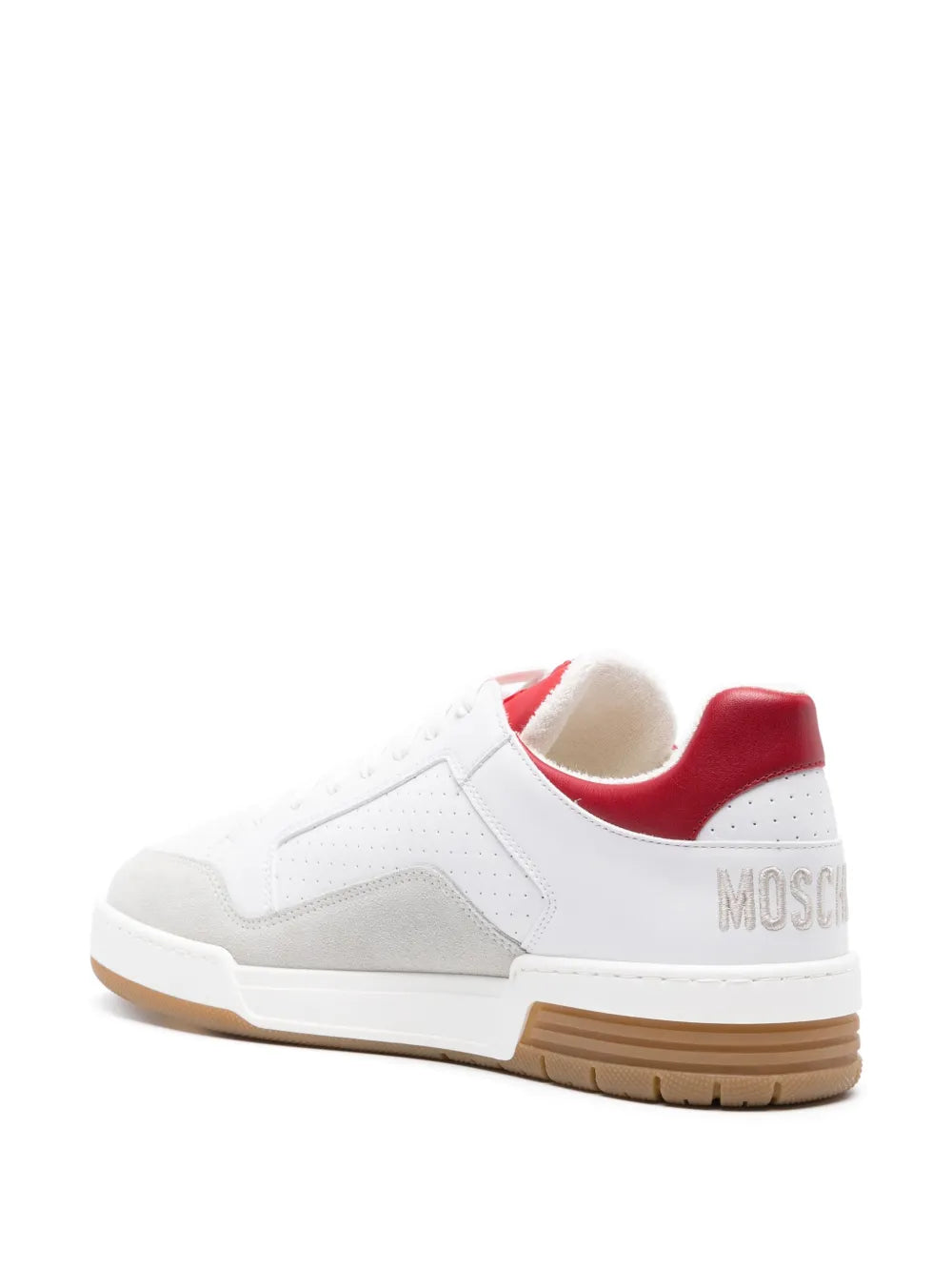 Moschino Embroidered-Logo Panelled Trainers