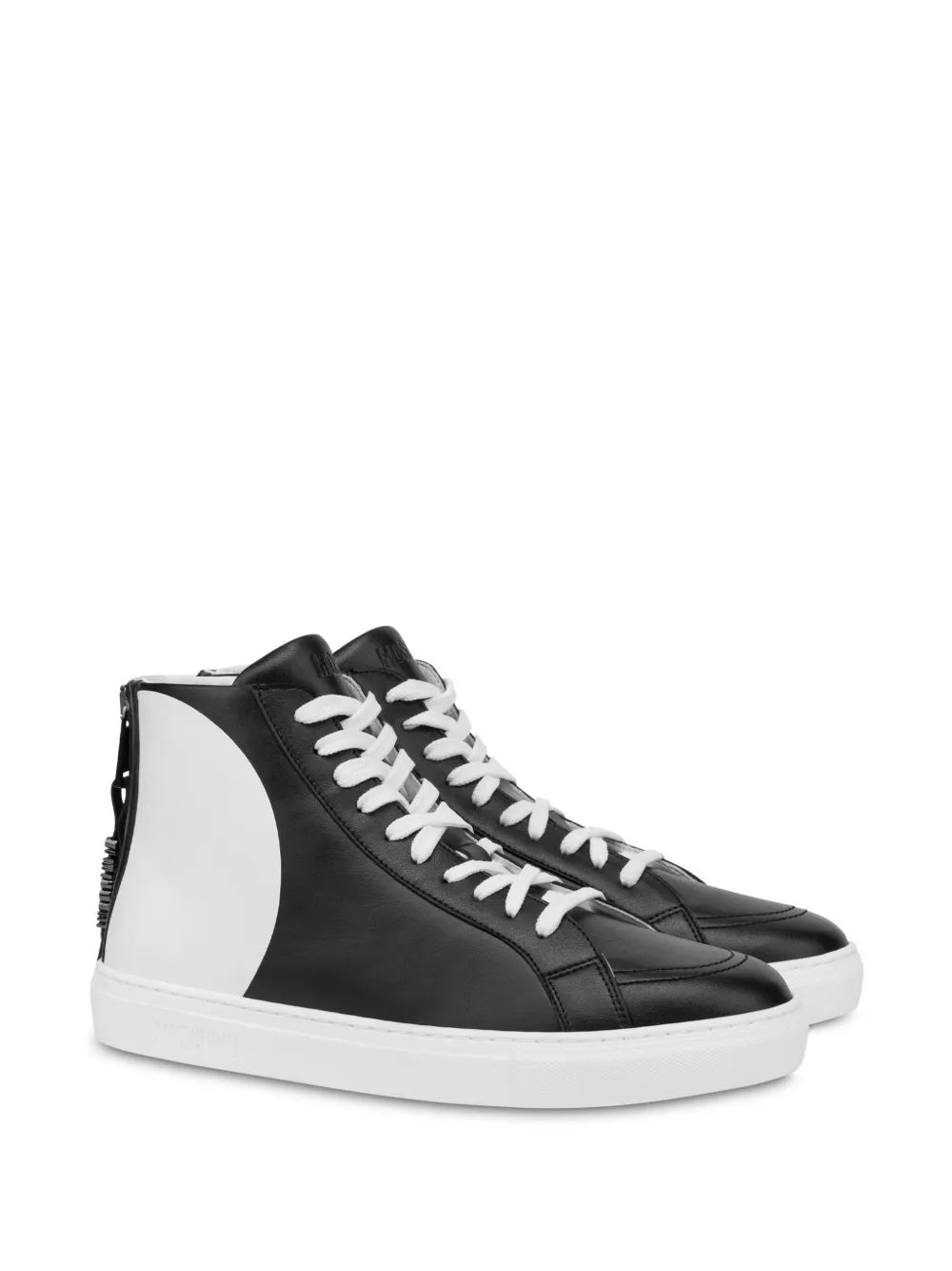 Moschino Faux-Leather Hi-Top Sneakers