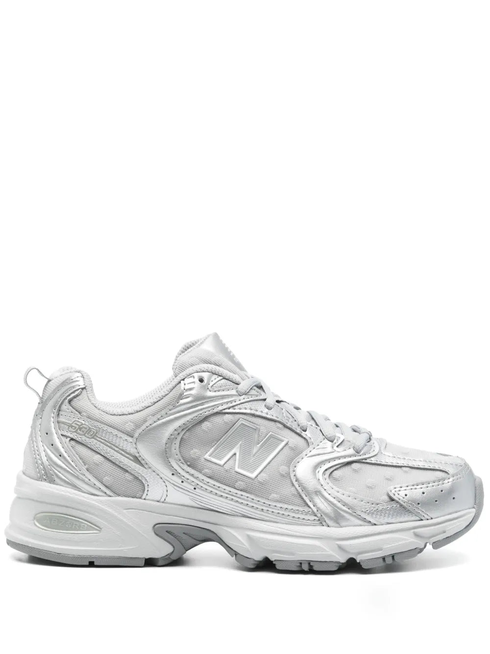 New Balance 530 Silver Metallic Raincloud Polka Dots