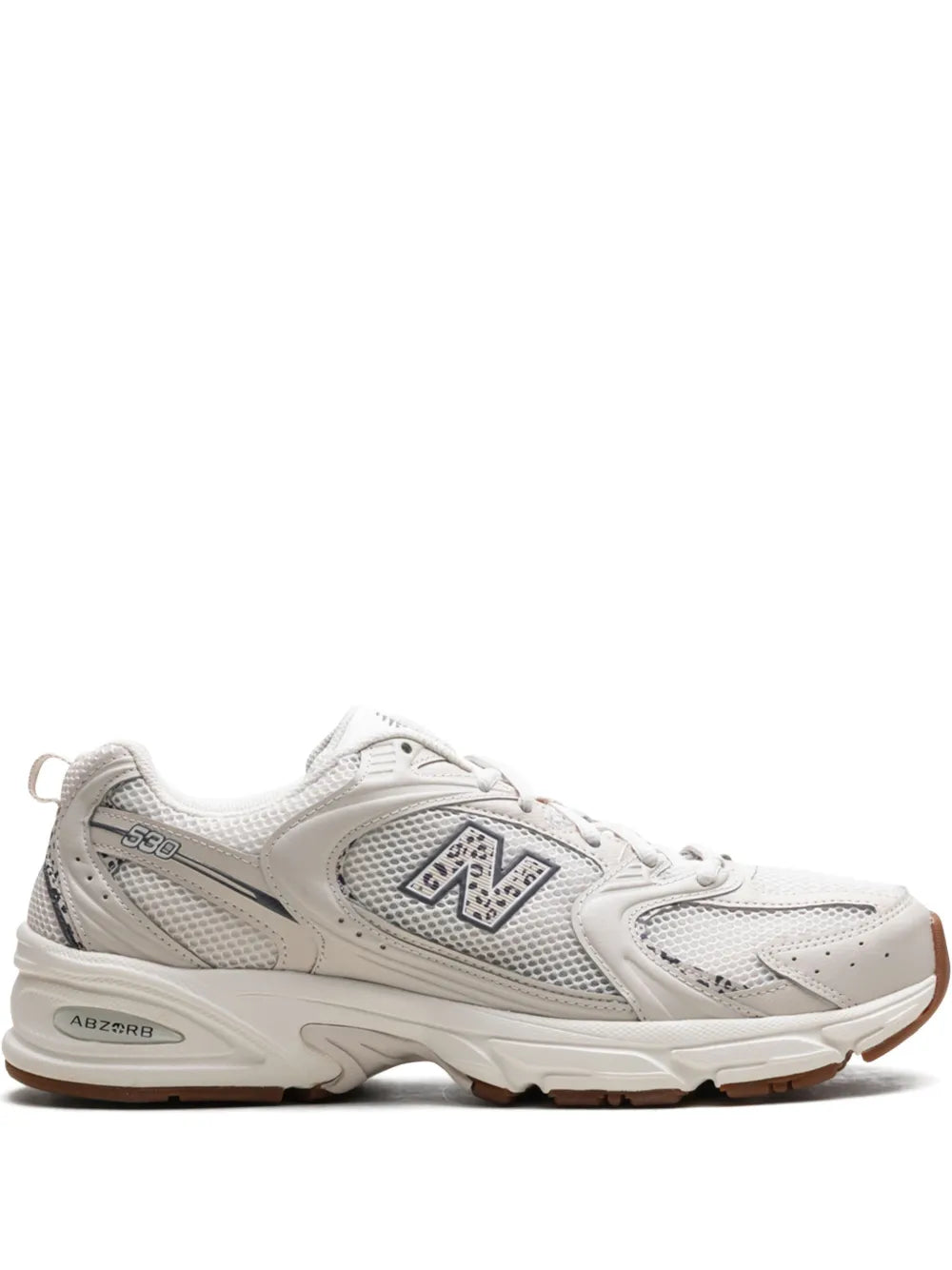 New Balance 530 Moonbeam/Cow Print Sneakers