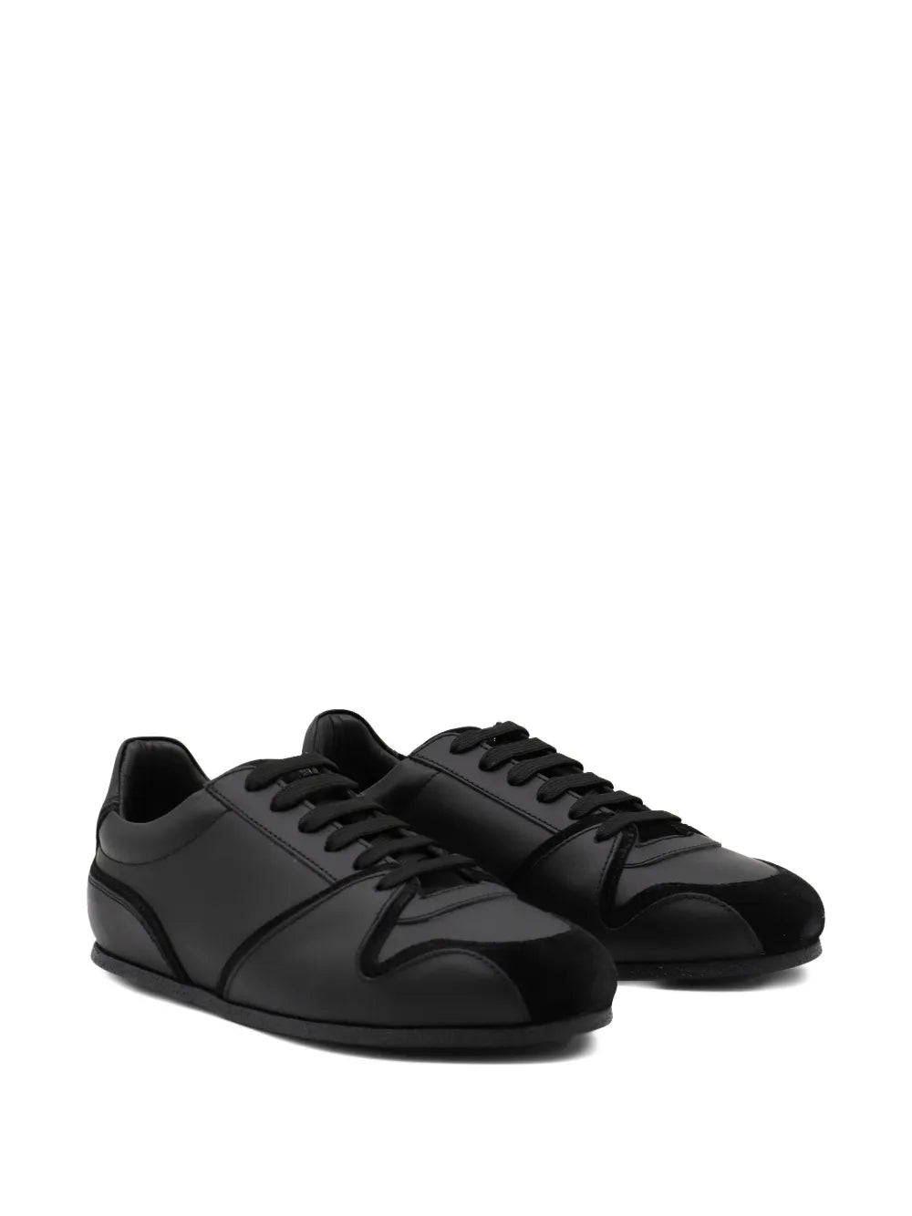 Moschino Leather Suede Panel Sneakers